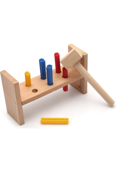 Hamaha Wooden Toys Ahşap Eğitici Geliştirici Çekiçli Çak Çak Oyunu