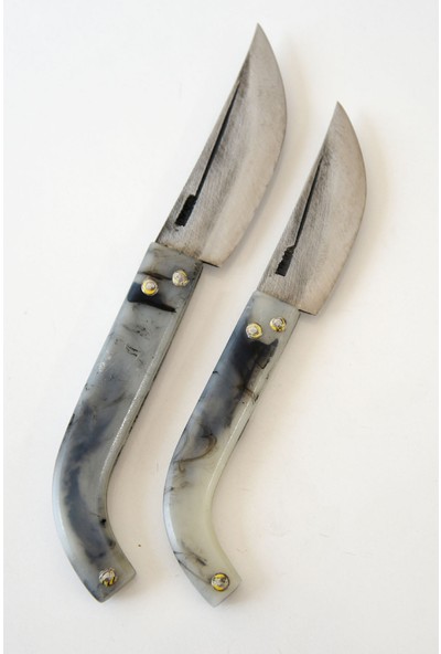 Tapan Bıçağı Tapan Av & Çoban Bıçağı 19-23 cm Ikili Set Kara Çelik El Yapımı