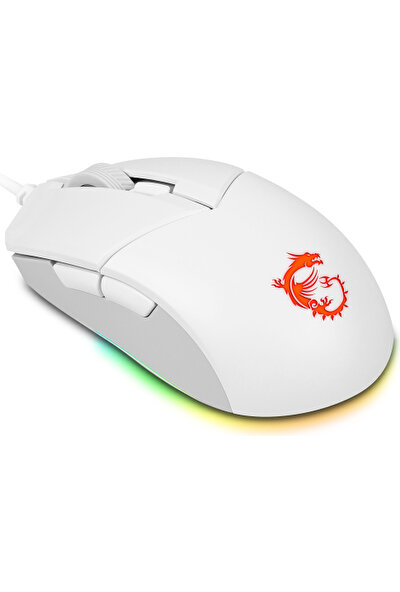 Msi Gg Clutch GM11 White Gaming Mouse 5.000 Dpi Optik Rgb LED Oyuncu Faresi Beyaz