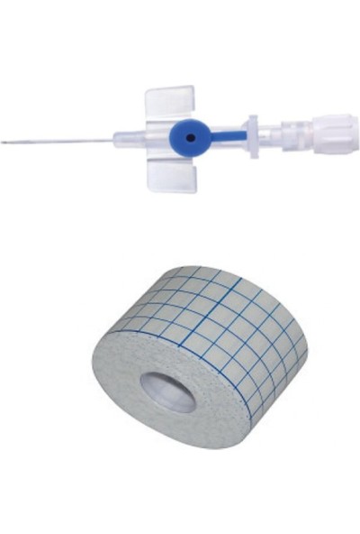 Galena I.V Kanül (Branül) Steril 100 Adet 22 G 25mm + Esnek Tıbbi Flaster 5x5 Set