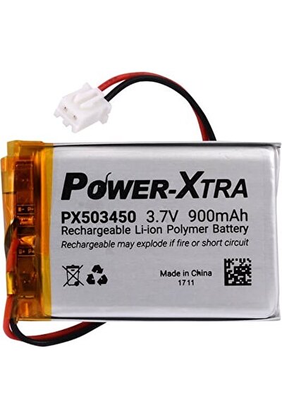 Power-Xtra Li-Polymer 503450 3.7V 900 Mah Şarj Edilebilir Li-Po Pil