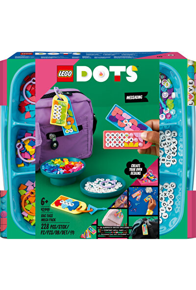 LEGO Dots Çanta Süsleri Mega Paket # Mesajlar 41949 - Çocuklar Için Kendin Yap El Sanatları Yapım Seti (228 Parça)