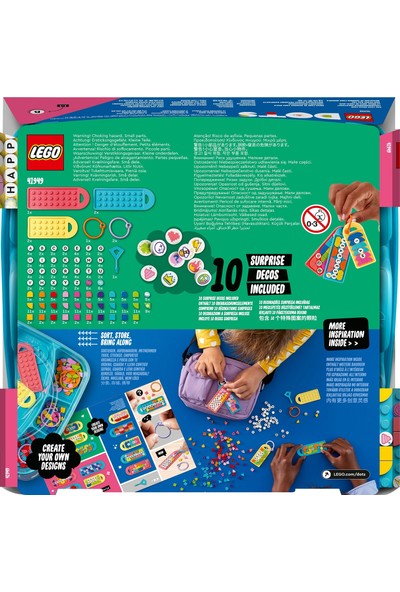 LEGO Dots Çanta Süsleri Mega Paket # Mesajlar 41949 - Çocuklar Için Kendin Yap El Sanatları Yapım Seti (228 Parça)
