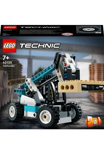 LEGO® Technic Teleskopik Yükleyici 42133 # 7 Yaş ve Üzeri Araçları Seven Çocuklar Için 2#si 1 Arada Yaratıcı Oyuncak Model Yapım Seti (143 Parça)