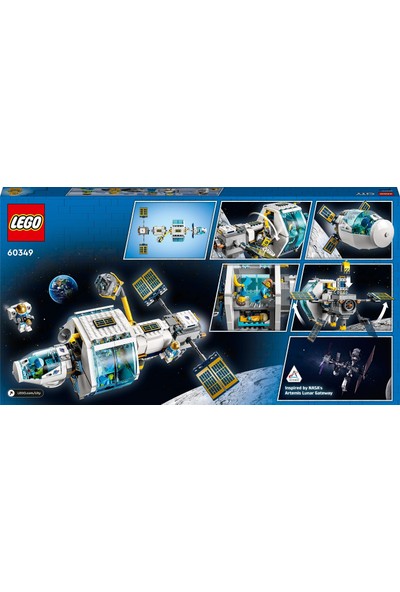 LEGO® City Ay Uzay Istasyonu 60349 - 6 Yaş ve Üzeri Çocuklar Için 5 Astronot Minifigürlü Oyuncak Yapım Seti (500 Parça)
