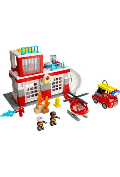 LEGO Duplo® Kurtarma Itfaiye Merkezi ve Helikopter 10970 - Çocuklar Için Yaratıcı Oyuncak Yapım Seti (117 Parça)