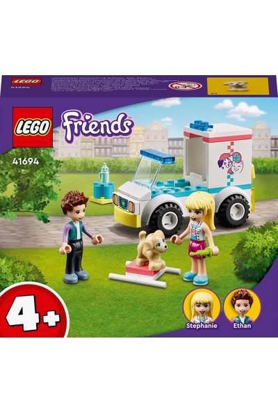 LEGO Friends Evcil Hayvan Kliniği Ambulansı 41694 - Hayvansever Çocuklar Için Yaratıcı Oyuncak Yapım Seti (54 Parça)