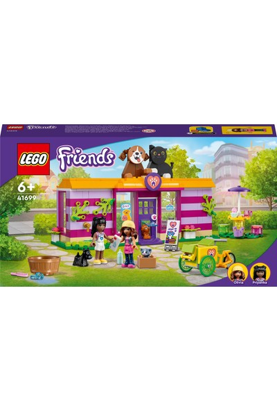 LEGO Friends Evcil Hayvan Sahiplenme Kafe#si 41699 - Hayvansever Çocuklar Için Yaratıcı Oyuncak Yapım Seti (292 Parça)