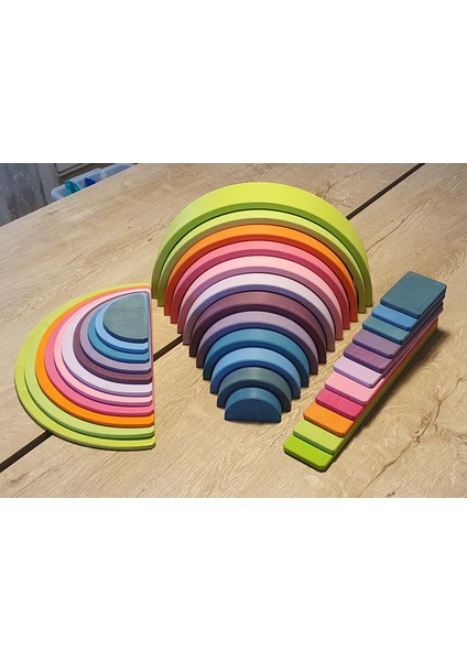 Waldorf Gökkuşağı ve Tablası Seti Pastel fırsatları