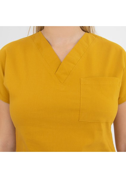 Hardal Sarısı Likralı Üst Forma modelleri