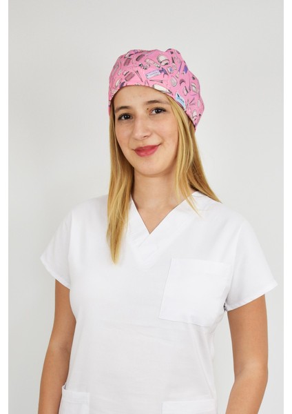 Pembe Güzellik Desenli Cerrahi Bone