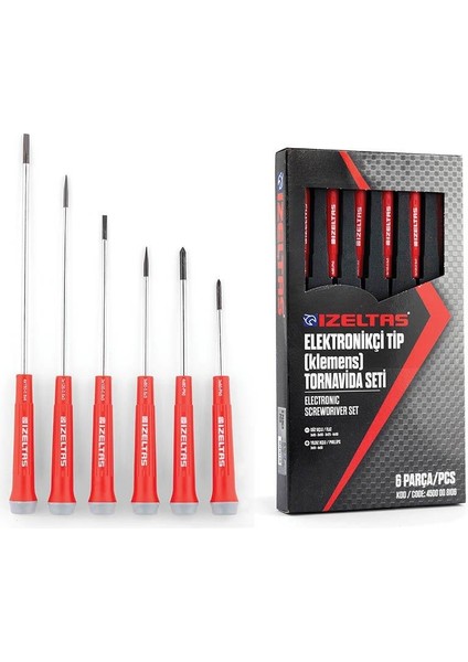 Izeltaş Elektronik Tip Klemens Tornavida Seti 6 Lı