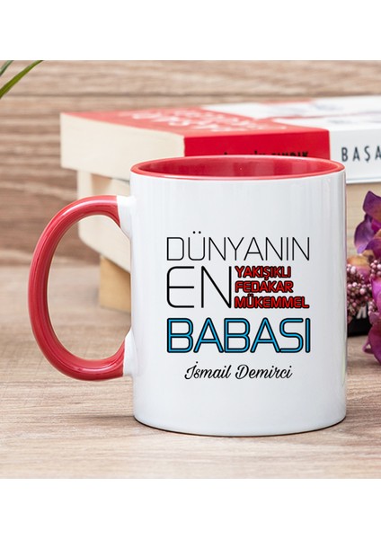 Kişiye Özel Dünyanın En Iyi Babası Kırmızı Kupa Bardak
