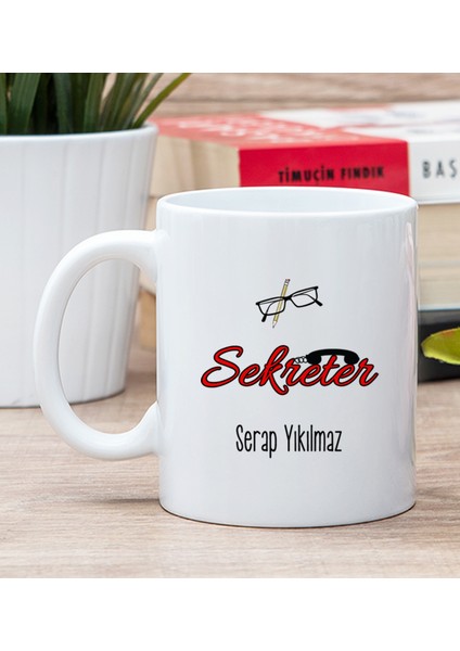 Kişiye Özel Sekreter Beyaz Kupa Bardak