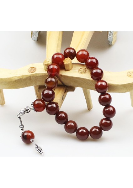 Koyu Renkli Akik Maskot Efe Doğal Taş Tesbih fiyatları