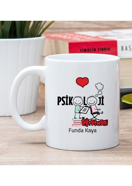 Kişiye Özel Psikoloji Öğretmeni Beyaz Kupa Bardak
