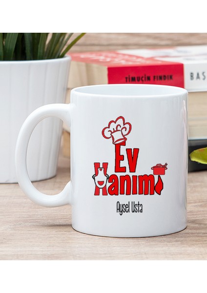 Kişiye Özel Ev Hanımı Beyaz Kupa Bardak