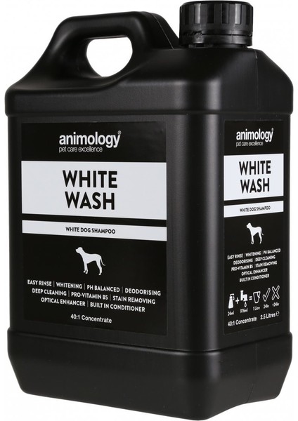 Animology White Wash Shampoo Beyaz Tüylü Köpeklere Özel 40:1 Konsantre Köpek Şampuanı 2.5 Lt modelleri