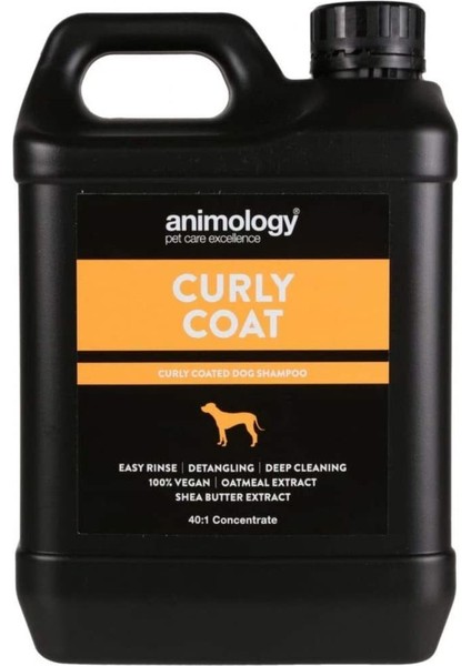 Curly Coat Kıvırcık Tüylü Köpeklere Özel 40:1  Konsantre Köpek Şampuanı  2.5 Lt