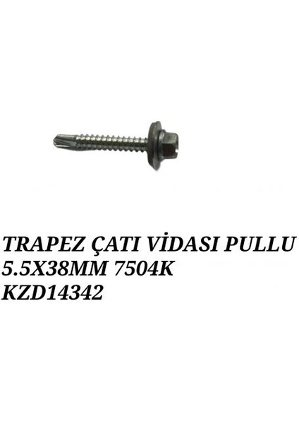 Trapez Çatı Vıdası 5,5*38MM -Pullu 200ADET