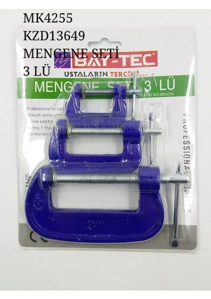 Bay-Tec Mengene Seti 3lü / MK4255