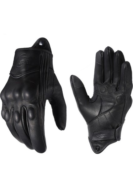 Erkek Aşınmaya Dayanıklı Motosiklet Eldiveni - Siyah (Yurt Dışından)