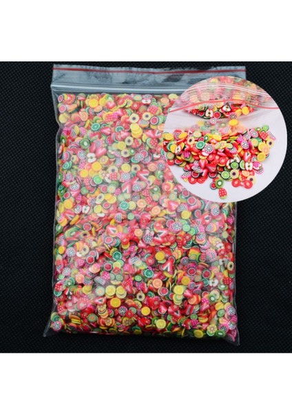10000'Li Paket 3D Nail Art Meyve Dilimleri Polimer Kil Dıy Dilim Dekorasyon Gülümseme Tüy Tırnak Etiket Tırnak Takı Toptan | Nail Takı | 3D Tırnak Artfruit Fimo (Yurt Dışından)