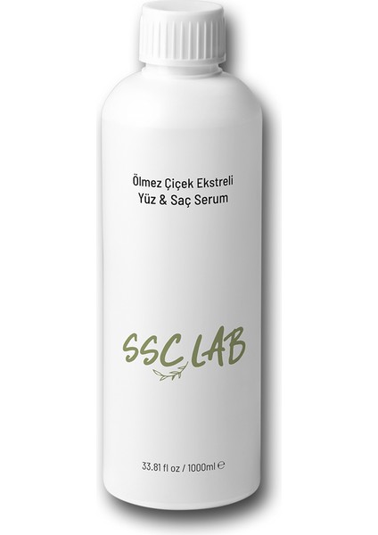 Ölmez Çiçek Ekstraktlı Yüz Cilt & Saç Serumu • %100 Doğal, Laboratuvar Onaylı, Kimyasal Içermeyen Bitki Özü, Etki, Yenilebilir Kozmetik