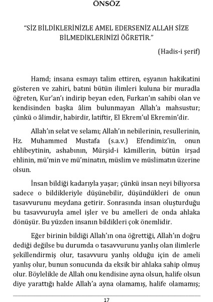 Söz Hakkı Soru ve Sorunlara Allah'a ve Resulüne Göre Cevaplar 1 -Muhammed Hüseyin