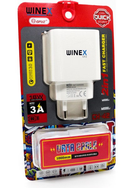 USB Type-C 18W Quick Charger 3.0 Ultra Hızlı Kablolu Şarj Aleti