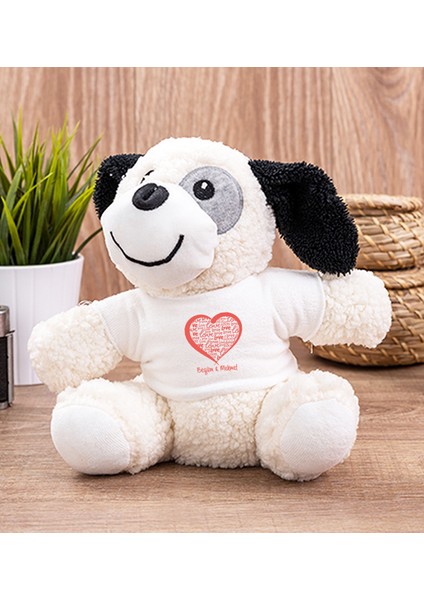 Kişiye Özel Kişiye Özel Kalpli Peluş Köpek