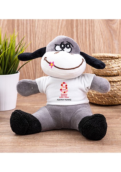 Kişiye Özel Kadınlar Günü Hediyesi Peluş Eşek