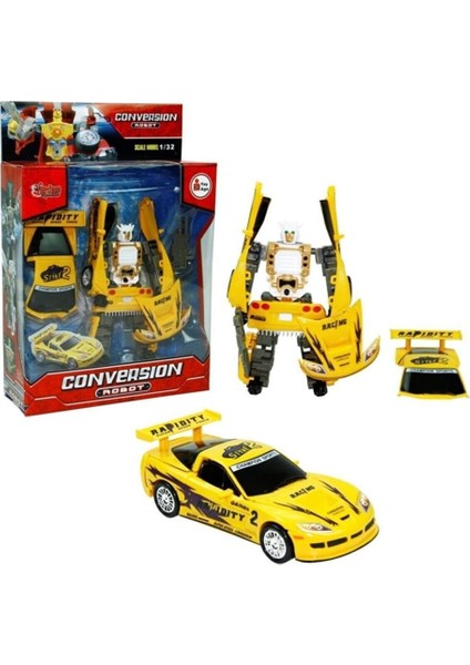 Işıklı Sesli Dönüşebilen Robot - 998-4-SARI