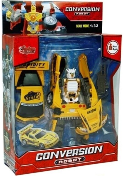 Işıklı Sesli Dönüşebilen Robot - 998-4-SARI