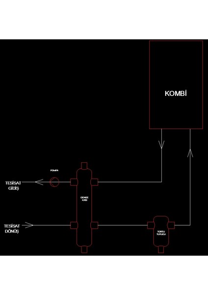 Hazır Denge Kabı 11/4", Denge Tankı Dn 32 Dişli