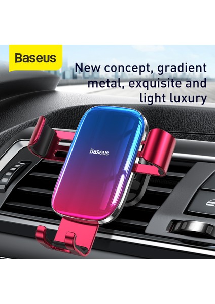 Pembe Sır Yerçekimi Araç Montaj Braketi Aircon Vent Cep Telefonu iPhone 13 Için Pro Max Samsung Xiao Mi Huawei Klip Yaratıcı Aurora Navigasyon Tembel Braketi (Yurt Dışından) fiyatları