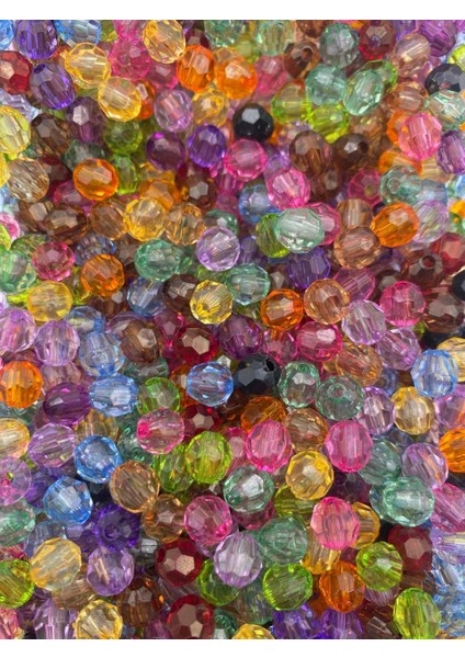 50GR 8mm Karışık Renkli Petek Model Akrilik Boncuk,takı , Çanta Yapım Boncuğu (50GR,~200 Adet) fiyatları
