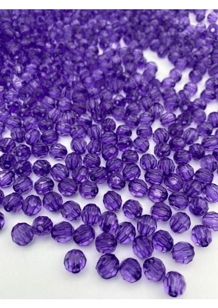 50GR 8mm Koyu Lila / Mor Petek Model Akrilik Boncuk,takı , Çanta Yapım Boncuğu (50GR,~200 Adet) modelleri