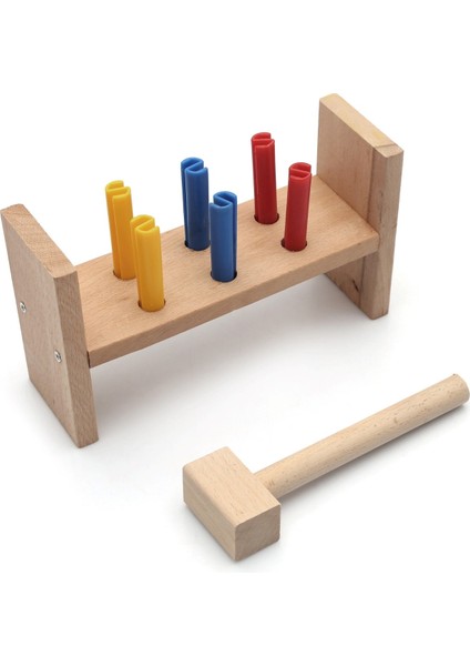 Wooden Toys Ahşap Eğitici Geliştirici Çekiçli Çak Çak Oyunu
