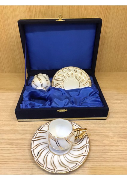 El Yapımı 2 Kişilik 4 Parça Türk Kahve Takımı fiyatları