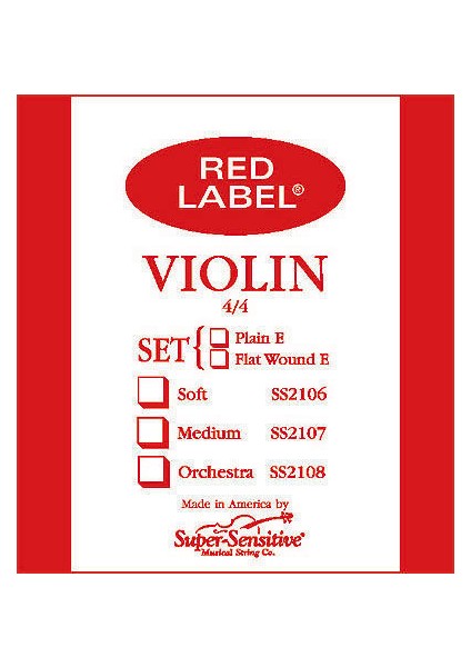 Red Label Violin Set Mi (E) Ball - Tek Tel Keman Teli