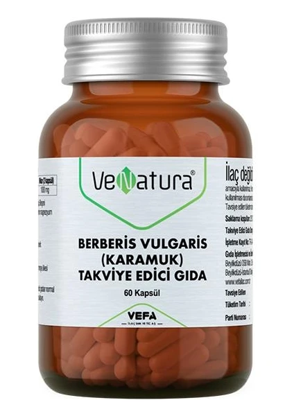 Berberis Vulgaris Takviye Edici Gıda 60 Kapsül