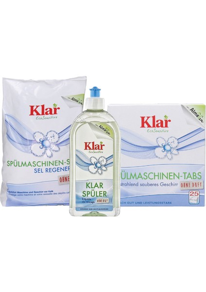Organik Bulaşık Makinesi 3'lü Ekopaket (Tablet, Parlatıcı, Tuz)
