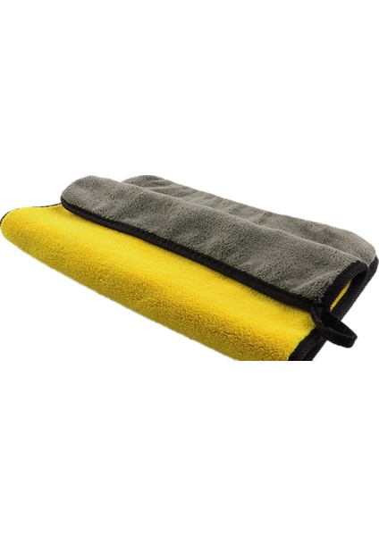30 x 30 cm Oto Yıkama Mikrofiber Havlu - Sarı - Gri (Yurt Dışından)