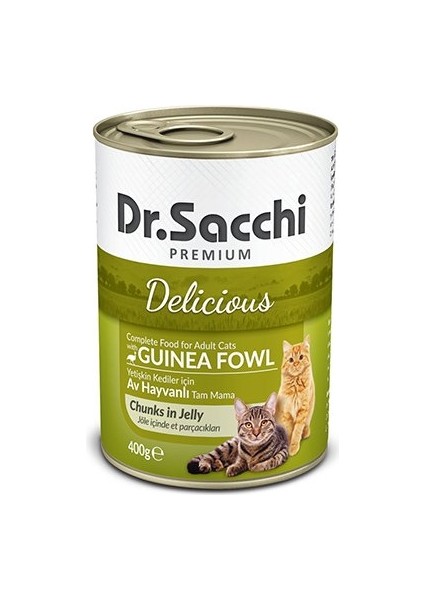 Dr. Sacchi Av Hayvanlı Yetişkin Kedi Konservesi 400 gr