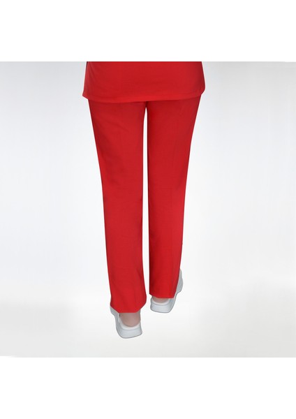 Kırmızı Likralı Pantolon modelleri