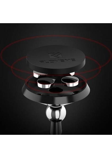 Polham Ultra Güçlü Mıknatıslı 360 Derece Dönerli Torpido Üstü Araç Içi Telefon Tutucu, Evrensel Uyum