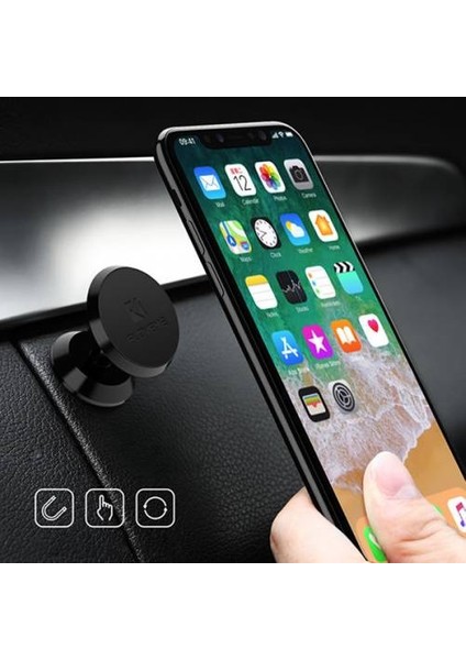 Polham Ultra Güçlü Mıknatıslı 360 Derece Dönerli Torpido Üstü Araç Içi Telefon Tutucu, Evrensel Uyum