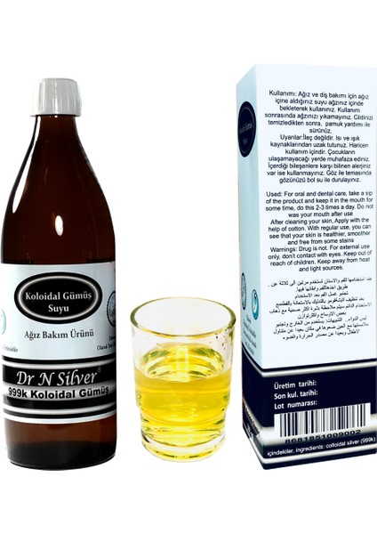 Kolloidal Altın Suyu (500ML) 40PPM & Dr N Silver Kolloidal Gümüş Suyu (500ML) 40PPM