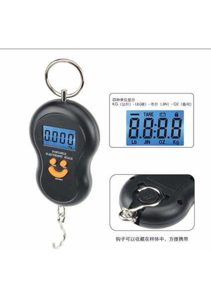 50 kg LED Işıklı El Kantarı Bavul Kurban El Terazisi + 2 Adet Pil